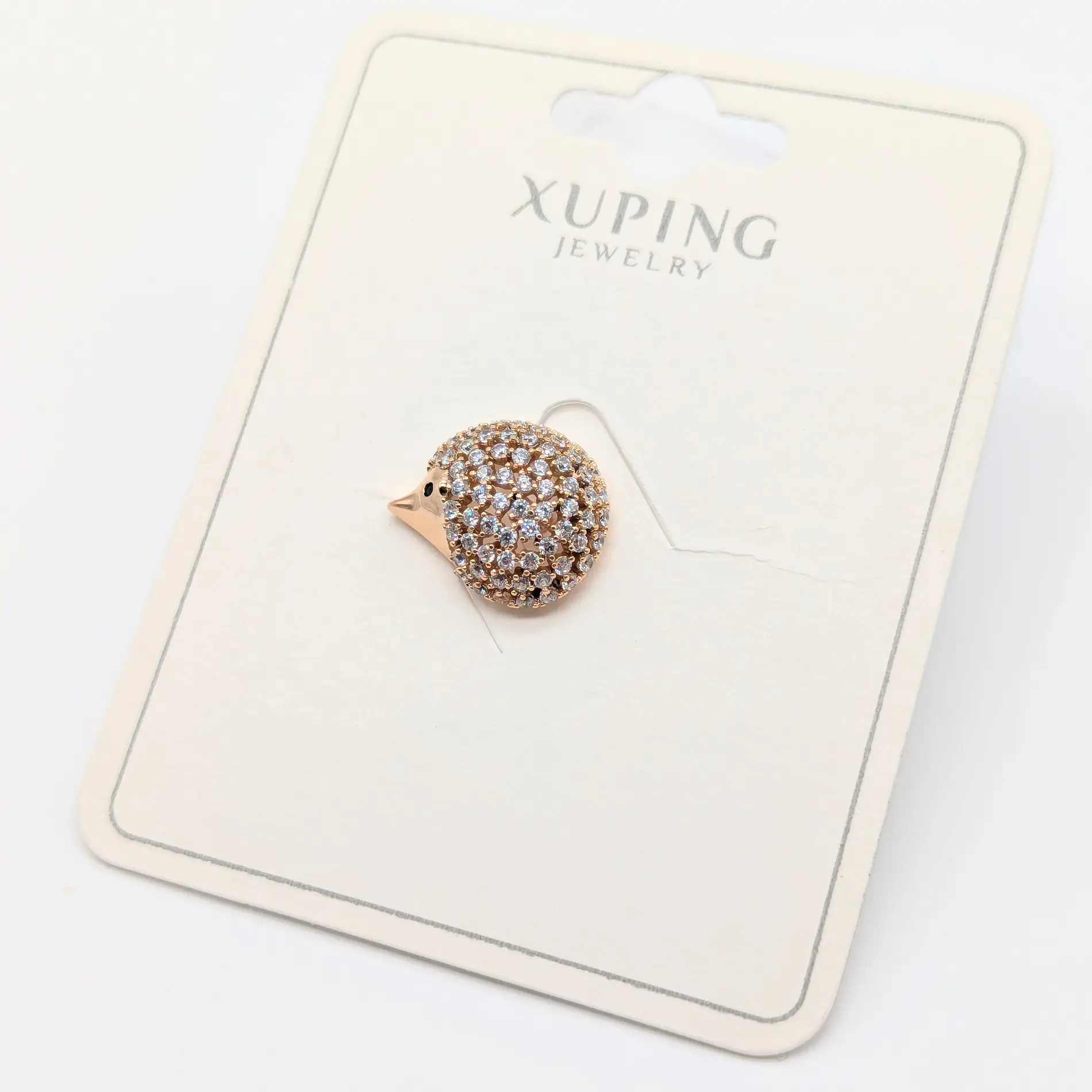 Брошка ХР 18К “Їжачок”, довжина 50 см, ширина 0.1 см