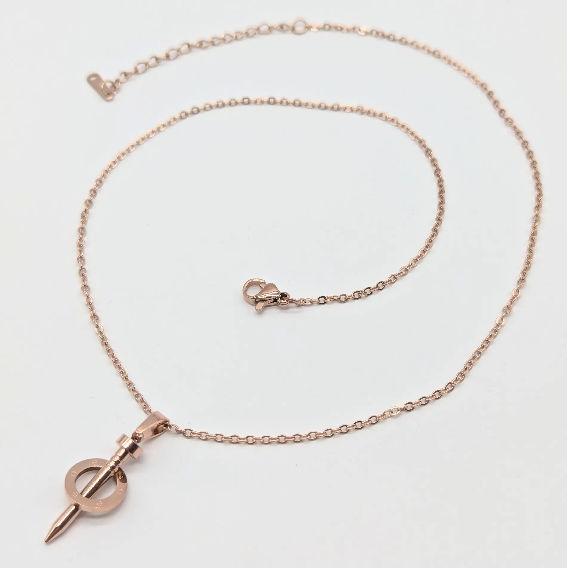 Ланцюжок Stainless steel з підвіскою “Цвях”, РЗ, довжина 41+4см