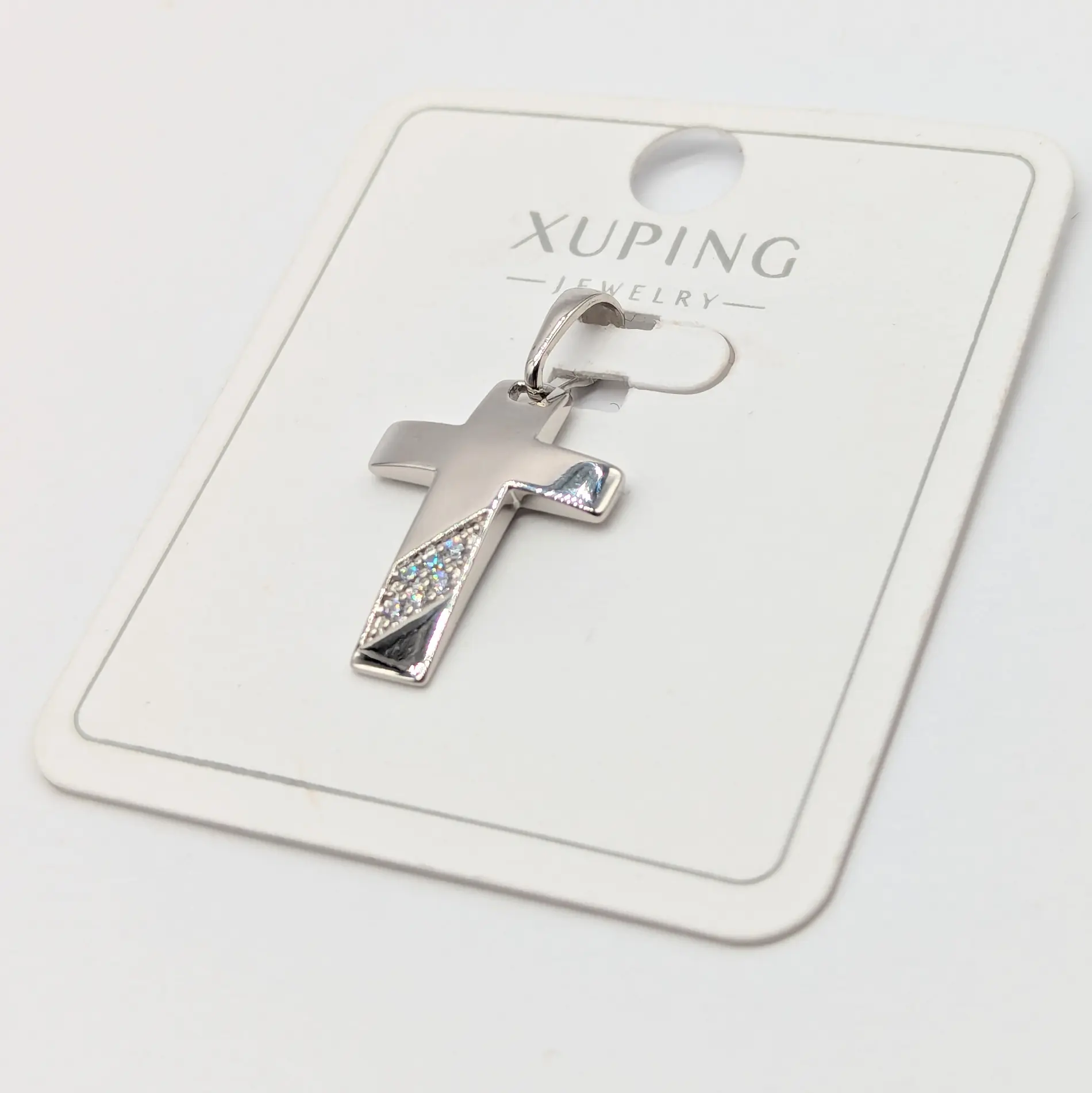 Підвіска Xuping “Срібний хрест із цирконієм” 1.5*1.9 см