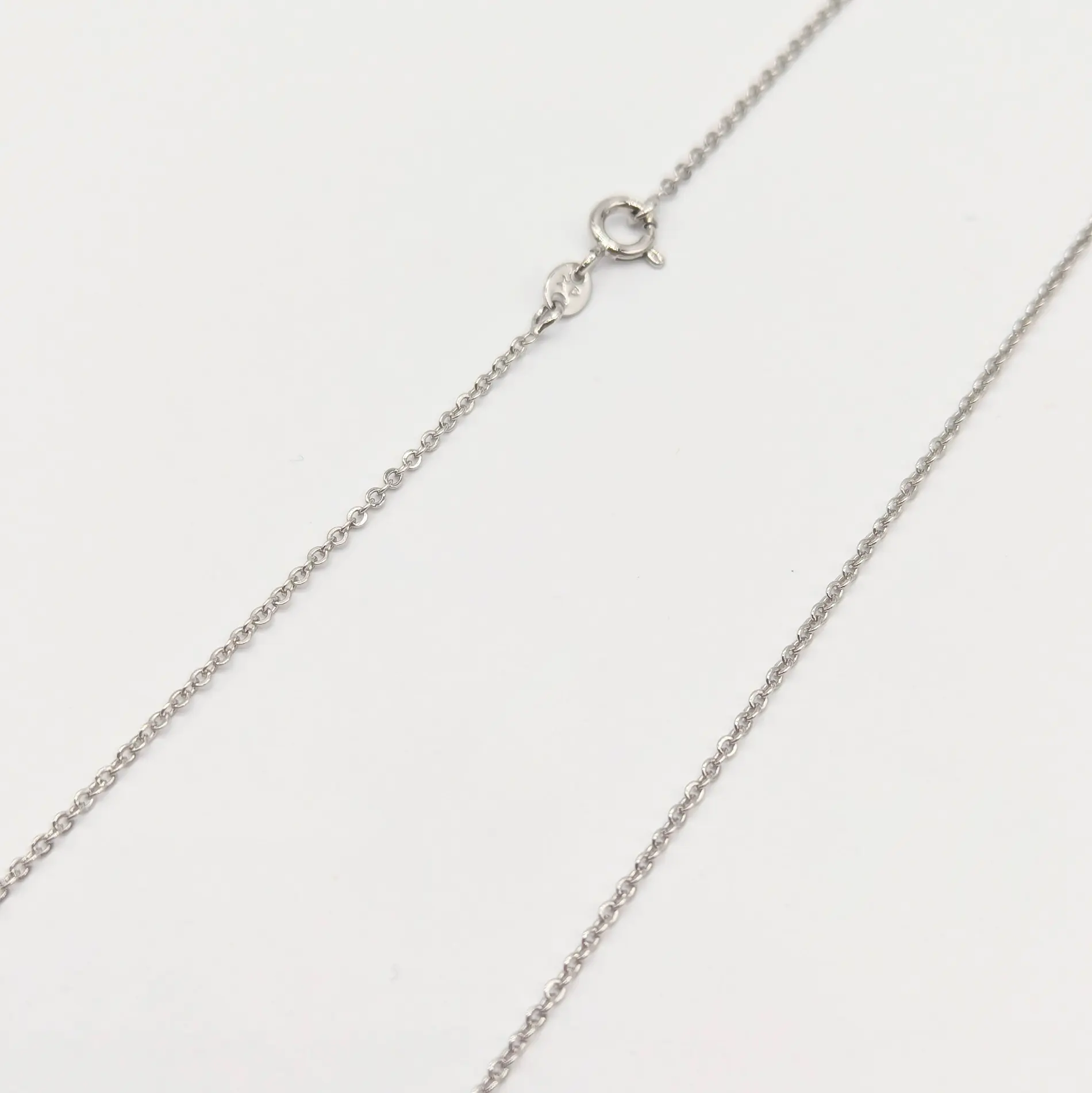 Ланцюжок срібного кольору “Якірний”, довжина 45 см, ширина 0.1 см